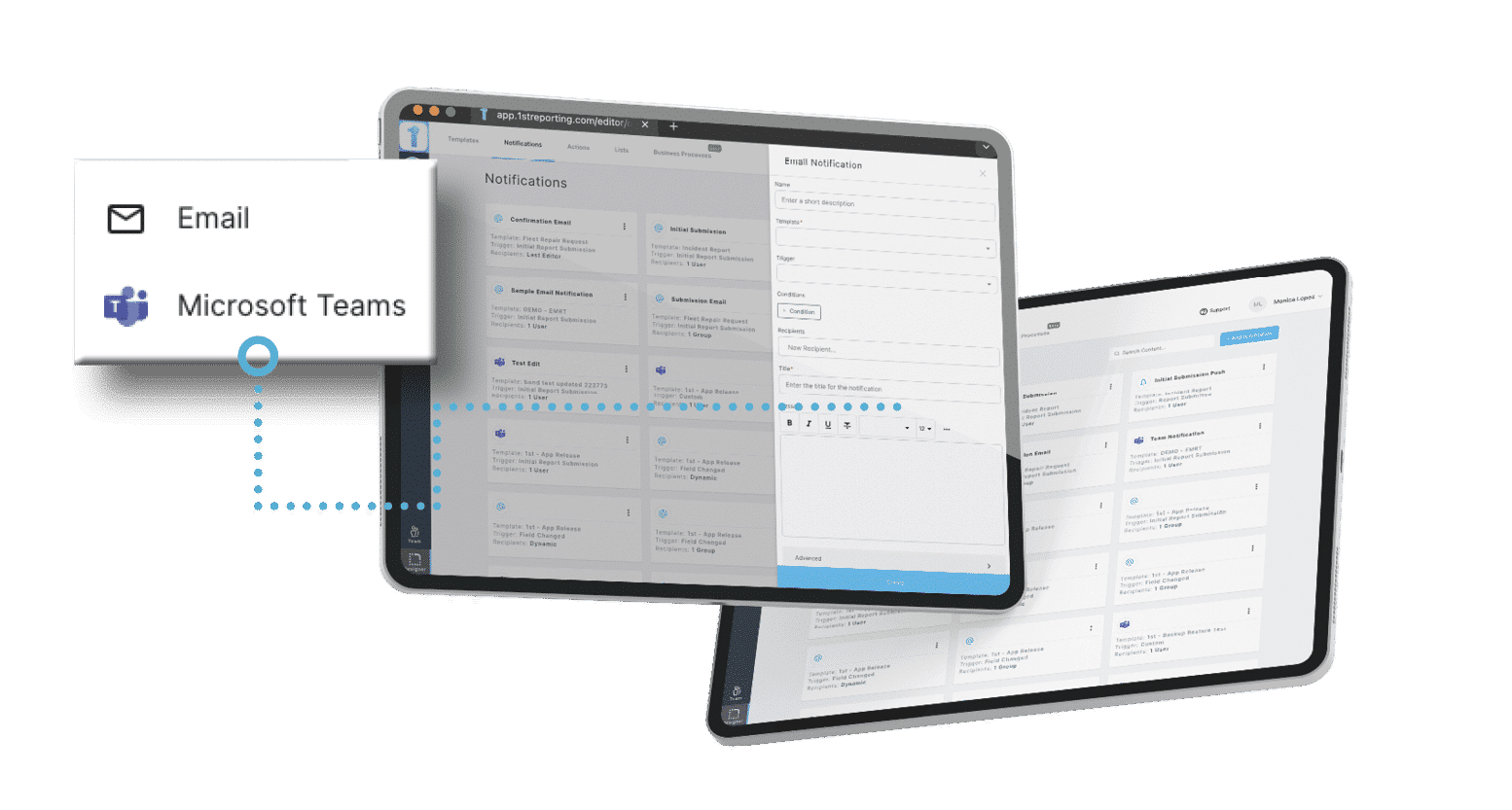 Alertas multicanal por correo y Microsoft Teams