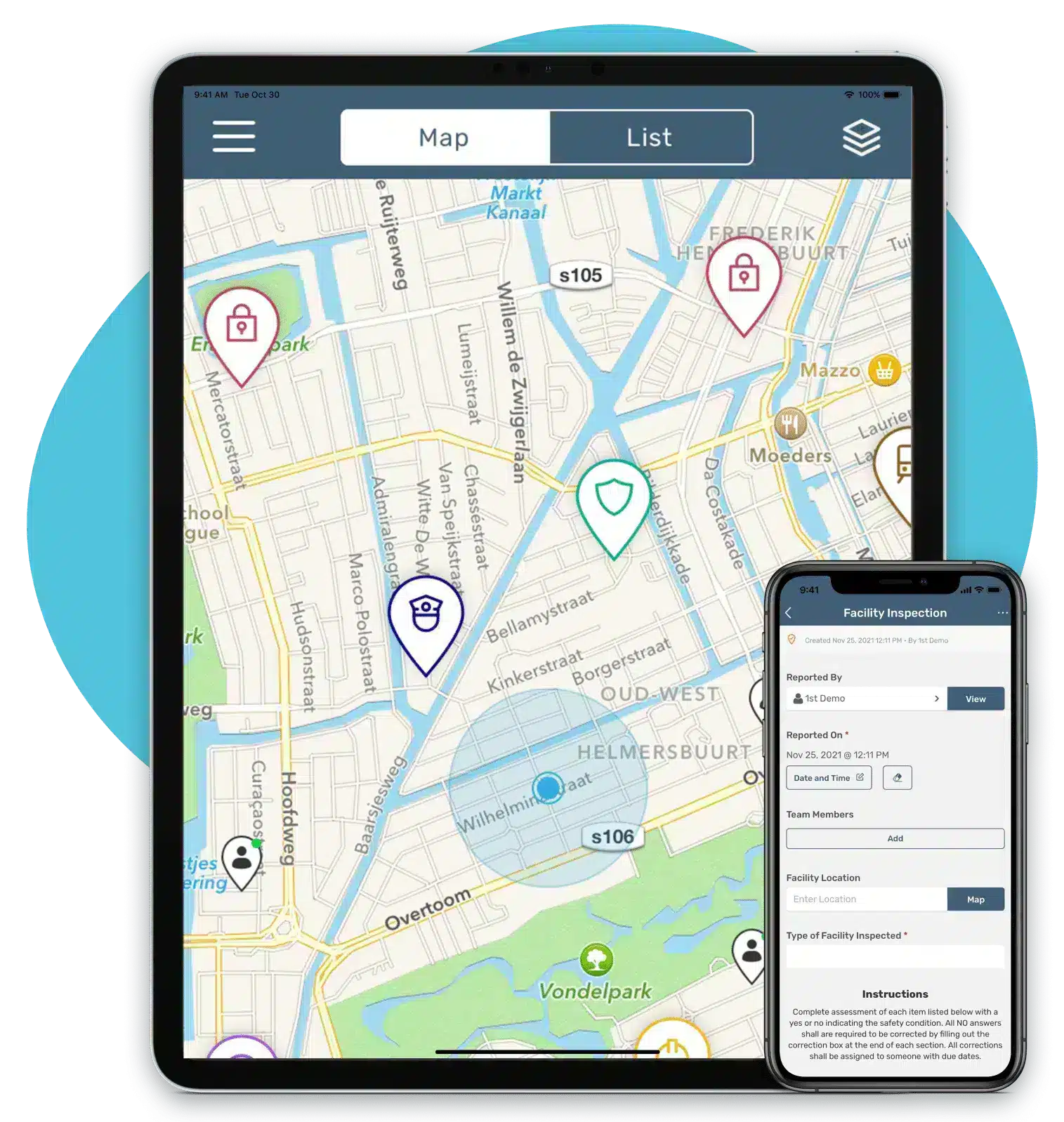 Rapports d'inspection sur appareils mobiles