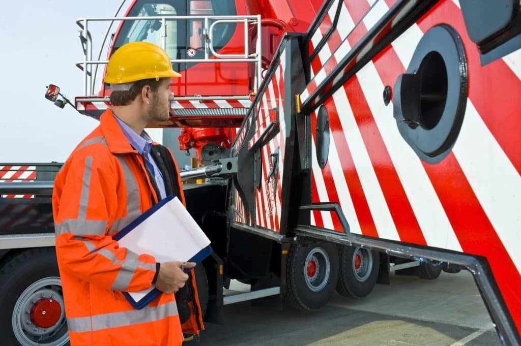 Only allow pre-use mobile crane inspection by certified mobile crane operators.