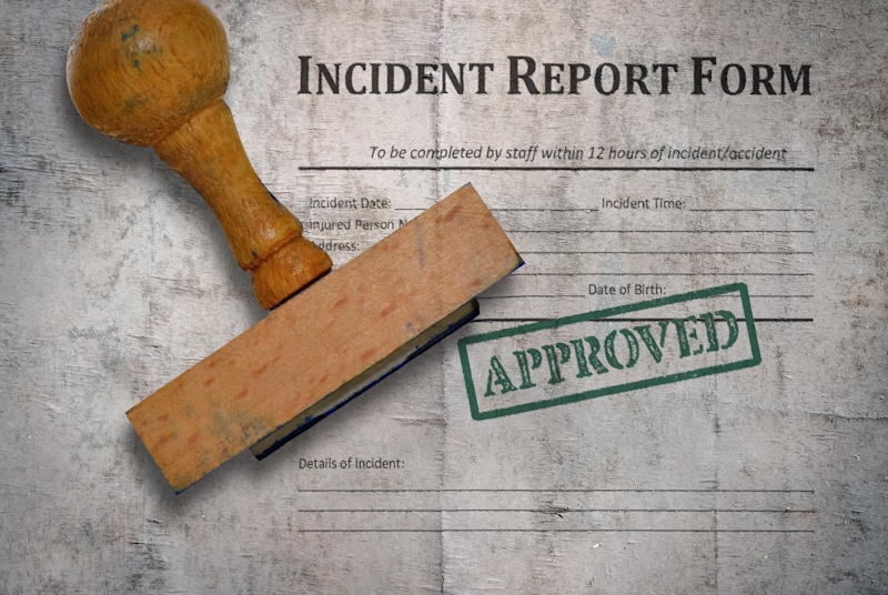 The format for an incident report is defined at 1streporting.com