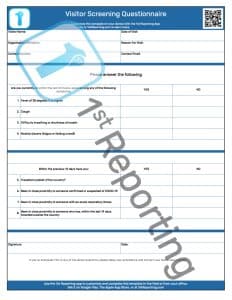 Visitor Screening Questionnaire by 1stReporting.com