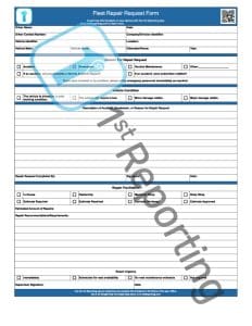Fleet Repair Request Form (watermarked) by 1stReporting.com.