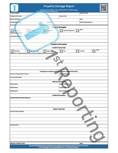 Property Damage Report Template (watermarked) by 1stReporting.com.