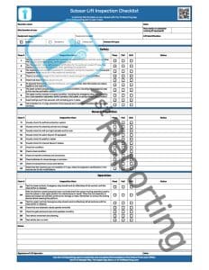 Scissor Lift Inspection Checklist (watermarked) by 1stReporting.com.