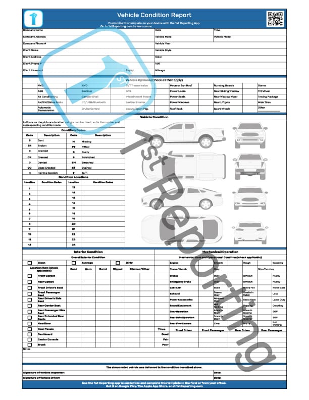 Vehicle Condition Report (watermarked) by 1stReporting.com.
