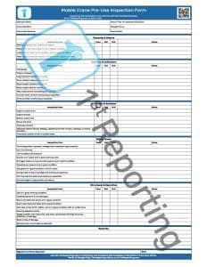 Mobile Crane Pre-Use Inspection Form (watermarked) by 1stReporting.com.