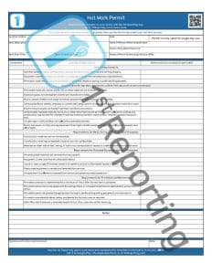 The Hot Work Permit Template (watermarked) by 1stReporting.com.