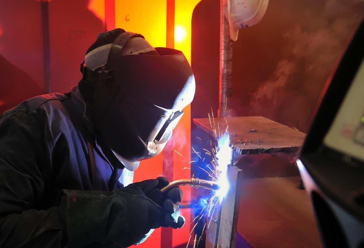 The Hot Work Permit Template guide and downloadable by 1stReporting.com for use with all hot work, like welding (as shown in this image).
