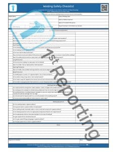 The Welding Safety Checklist (watermarked) by 1stReporting.com.